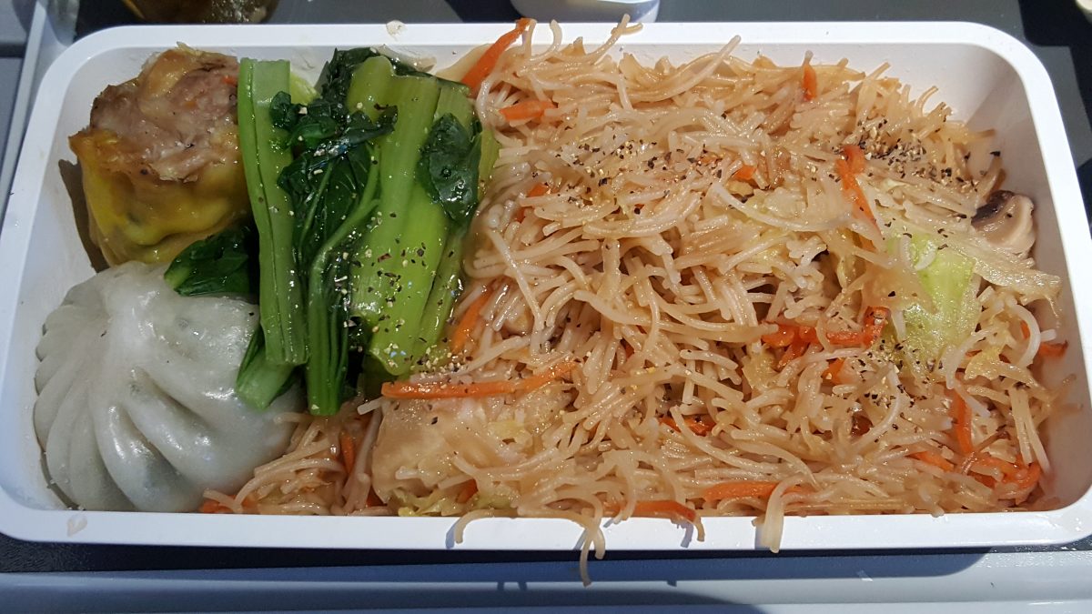 Singapore Airlines Oriental vegetarian meal.