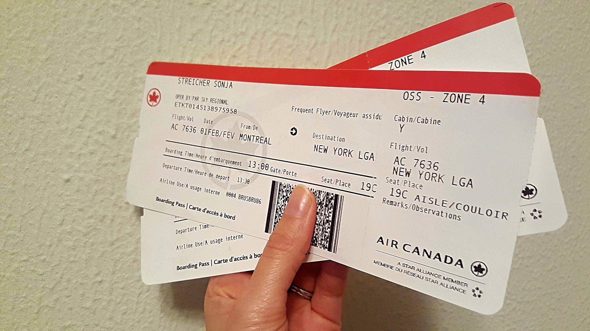 Билет на самолет Air Canada