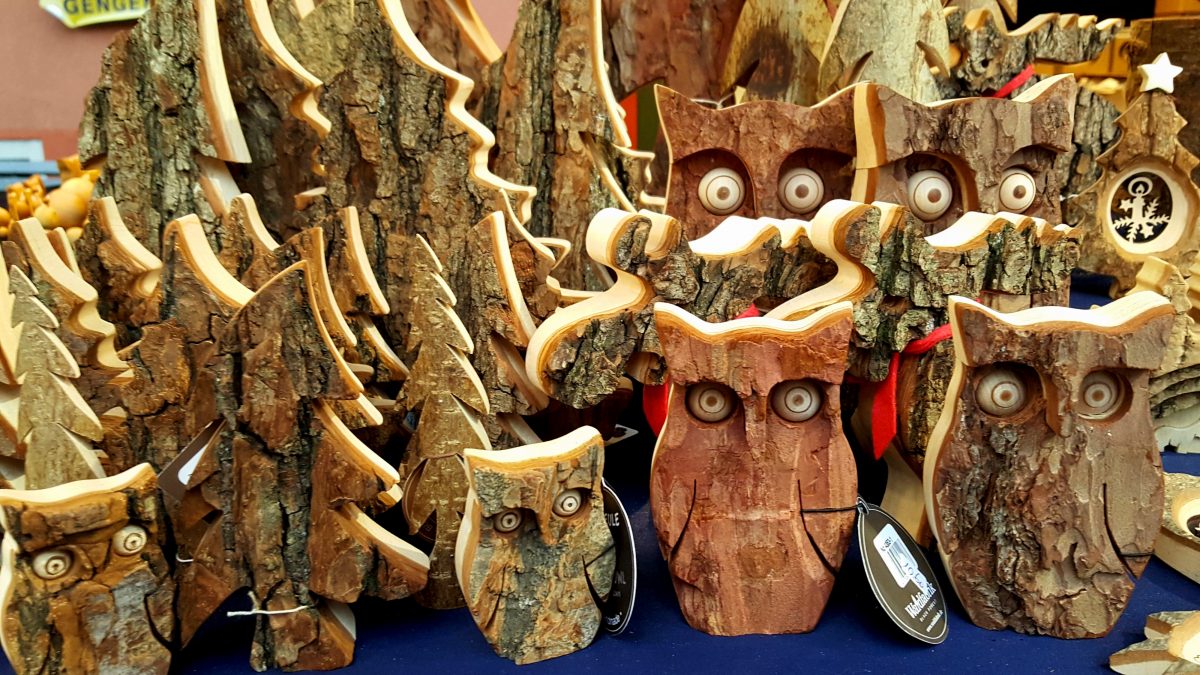 Wooden owls.