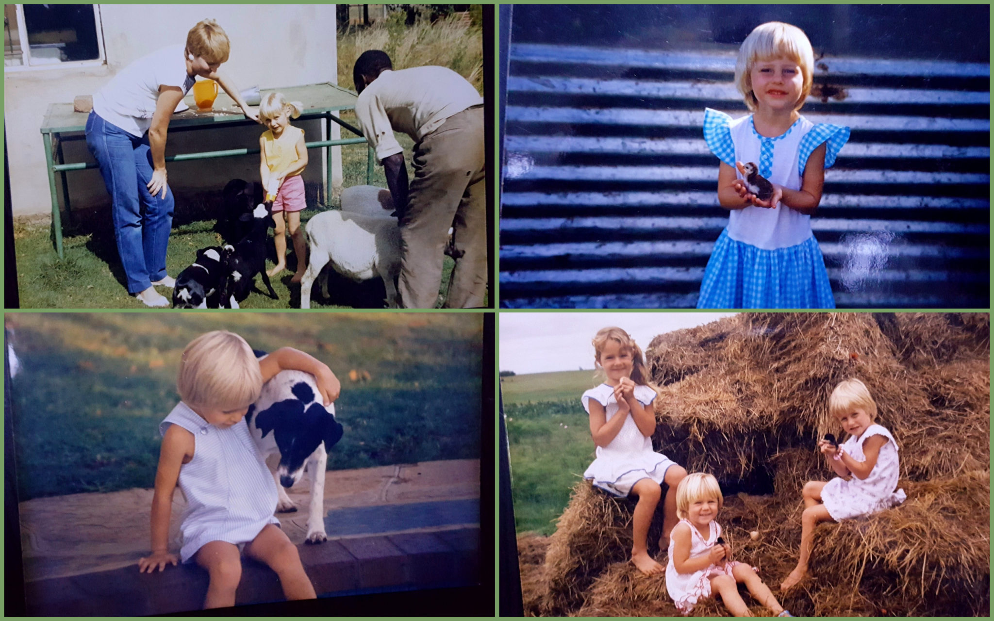 Collage of my childhood photos.