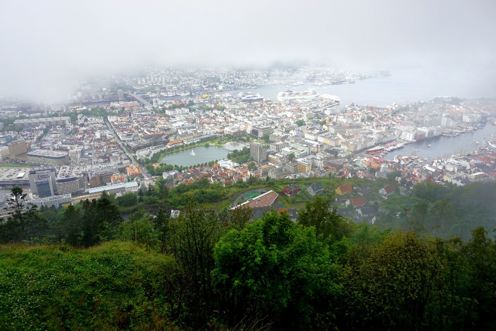 Misty view of Bergen.