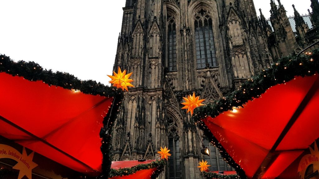 The Cologne Cathedral makes a beautiful backdrop for the Christmas market.